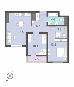 57,3 м², 2-комнатная квартира 7 700 000 ₽ - изображение 58