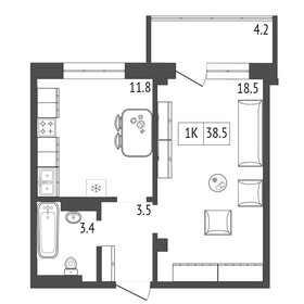 41,7 м², 1-комнатная квартира 4 691 250 ₽ - изображение 28