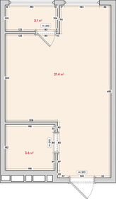 Квартира 27,7 м², студия - изображение 1