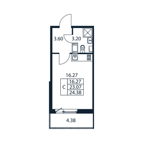 24 м², квартира-студия 3 000 000 ₽ - изображение 90