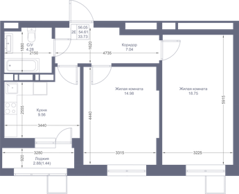 50 м², 2-комнатная квартира 10 700 000 ₽ - изображение 130