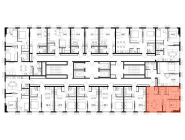 46,2 м², 2-комнатная квартира 11 200 000 ₽ - изображение 70