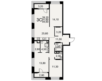 92,9 м², 3-комнатная квартира 12 355 700 ₽ - изображение 17