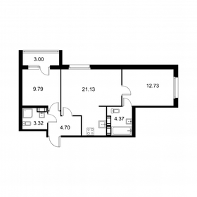 57,5 м², 2-комнатная квартира 8 861 160 ₽ - изображение 84