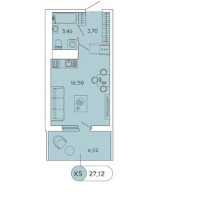 Квартира 27,1 м², студия - изображение 1