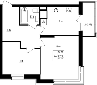 53,3 м², 2-комнатная квартира 10 180 000 ₽ - изображение 81