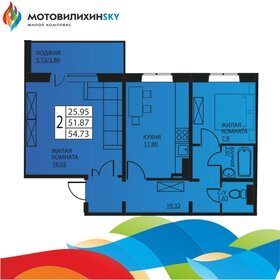 Квартира 54,7 м², 2-комнатная - изображение 1