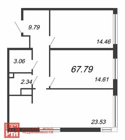 67,4 м², 2-комнатные апартаменты 10 014 016 ₽ - изображение 119