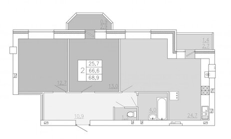 65,4 м², 2-комнатная квартира 3 480 588 ₽ - изображение 11