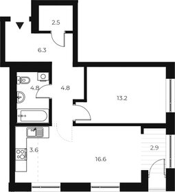 Квартира 54,7 м², 1-комнатная - изображение 1