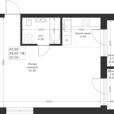 Квартира 40,9 м², студия - изображение 2