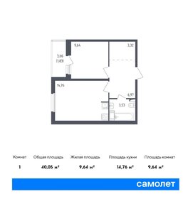 Квартира 40,1 м², 1-комнатная - изображение 1