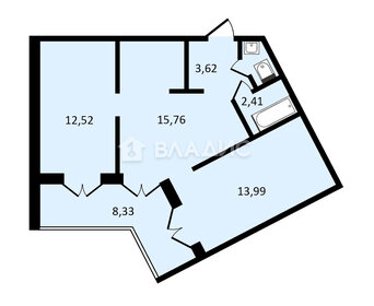 Квартира 54,2 м², 2-комнатная - изображение 1