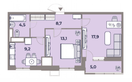 94 м², 3-комнатные апартаменты 35 000 000 ₽ - изображение 59