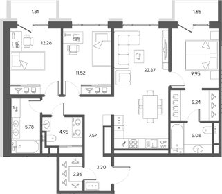 29,7 м², 1-комнатная квартира 3 150 000 ₽ - изображение 30