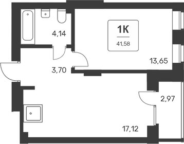 Квартира 41,6 м², 2-комнатная - изображение 2