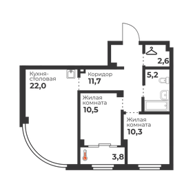 54,4 м², 2-комнатная квартира 13 099 999 ₽ - изображение 61