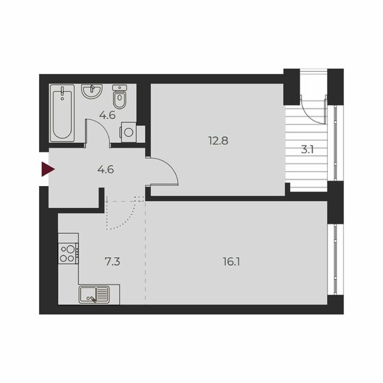48,5 м², 2-комнатная квартира 8 800 000 ₽ - изображение 19