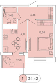 34,1 м², 1-комнатная квартира 7 812 000 ₽ - изображение 64