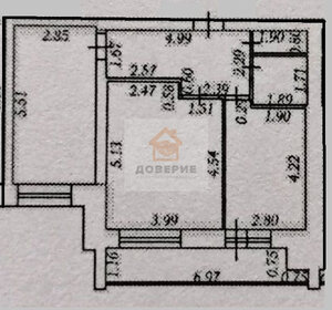 Квартира 64 м², 2-комнатная - изображение 1