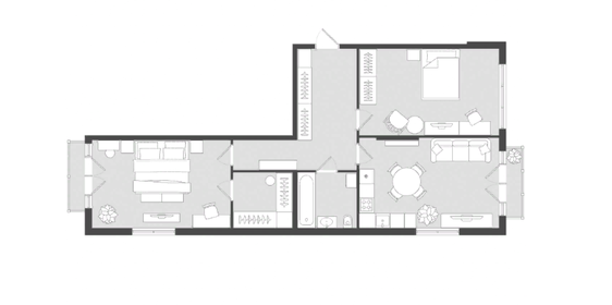 Квартира 92,1 м², студия - изображение 2