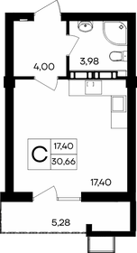 30,7 м², квартира-студия 3 679 200 ₽ - изображение 17