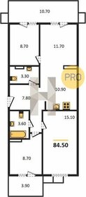 Квартира 84,5 м², 1-комнатная - изображение 1