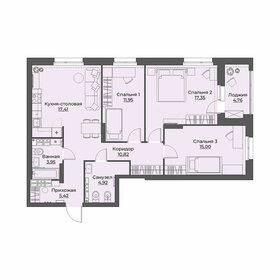 93,5 м², 3-комнатная квартира 15 334 000 ₽ - изображение 9