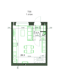 56 м², 3-комнатная квартира 5 432 000 ₽ - изображение 38