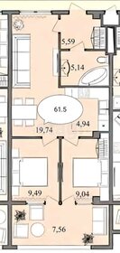 56,1 м², 2-комнатные апартаменты 10 800 000 ₽ - изображение 79