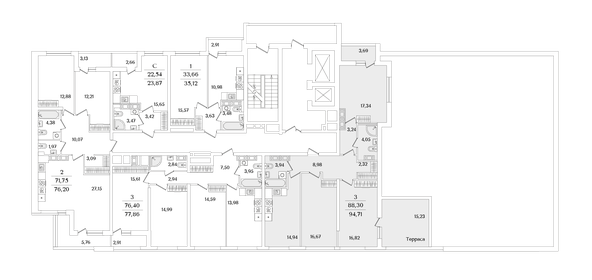 Квартира 94,7 м², 3-комнатная - изображение 2