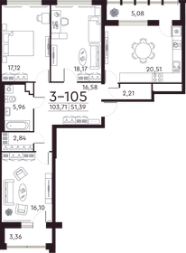 90,4 м², 3-комнатная квартира 31 900 000 ₽ - изображение 118