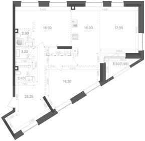 Квартира 102,9 м², 2-комнатная - изображение 1