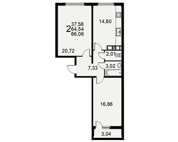 67,5 м², 2-комнатная квартира 6 141 590 ₽ - изображение 8