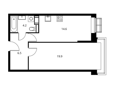 45,7 м², квартира-студия 8 500 000 ₽ - изображение 73