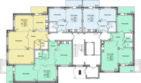 39,5 м², 1-комнатная квартира 3 318 000 ₽ - изображение 2