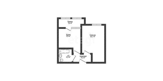 37 м², 1-комнатная квартира 4 700 000 ₽ - изображение 72