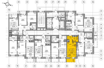 21 м², квартира-студия 4 800 000 ₽ - изображение 50