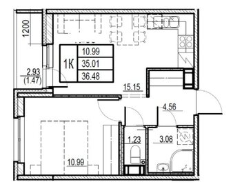 Квартира 37,9 м², 1-комнатная - изображение 1