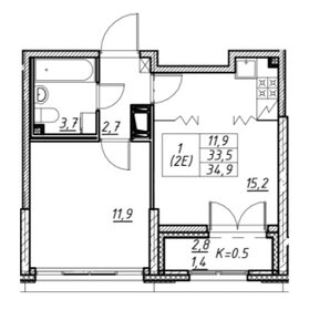 39,1 м², 1-комнатные апартаменты 7 500 000 ₽ - изображение 100