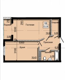 Квартира 53,1 м², 1-комнатная - изображение 4