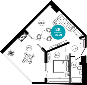 65 м², 2-комнатная квартира 9 000 000 ₽ - изображение 106