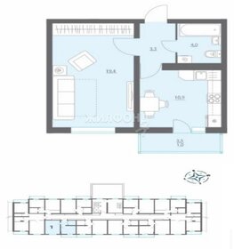 Квартира 38,6 м², 1-комнатная - изображение 1