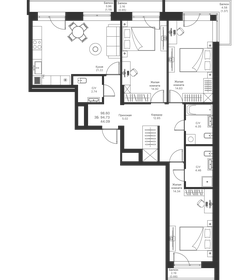 105 м², 4-комнатная квартира 20 250 000 ₽ - изображение 126