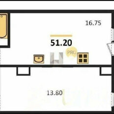 Квартира 51,2 м², 1-комнатная - изображение 3