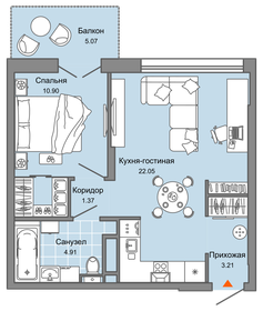 44 м², 2-комнатная квартира 5 905 120 ₽ - изображение 33