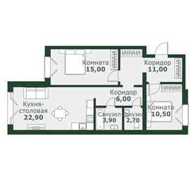 62 м², 2-комнатная квартира 6 470 000 ₽ - изображение 115