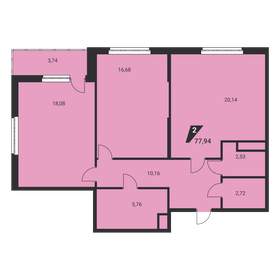 77,4 м², 2-комнатные апартаменты 19 900 000 ₽ - изображение 76