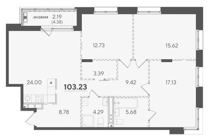 107,3 м², 4-комнатная квартира 29 175 000 ₽ - изображение 43