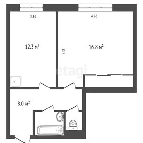 Квартира 42,4 м², 1-комнатная - изображение 1